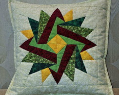 Capa de almofada em patchwork