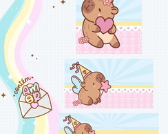 Etiqueta Escolar - Capivara Cute