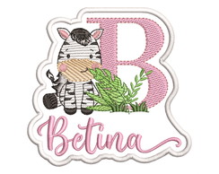Patch Aplique Bordado Termocolante Safari Zebrinha