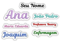 Patch Bordado Termocolante - Etiqueta Seu Nome Personalizad