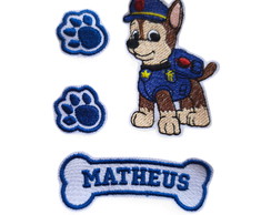Patch Bordado Termocolante Chase Patrulha Canina Var3