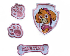 Patch Bordado Termocolante Skye Patrulha Canina Var28