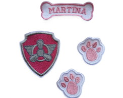 Patch Bordado Termocolante Skye Patrulha Canina Var22