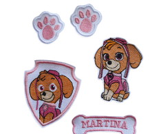 Patch Bordado Termocolante Skye Patrulha Canina Var19