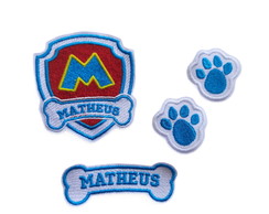 Patch Bordado Termocolante Brasão Patrulha Canina Bpc70