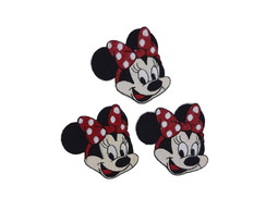 Kit Patch Bordado Termocolante Minnie Mouse 3 Unidades