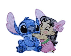 Patch Aplique Bordado Termocolante Lilo e Stitch 15 cm