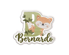 Patch Bordado Termocolante Raposinha Personalizada com Nome
