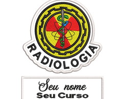 Kit Patch Bordado Termocolante Radiologia e Nome