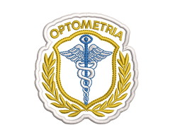 Patch Termocolante Brasão Optometria e Nome Bordado