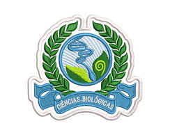 Patch Bordado Termocolante Brasão Ciências Biológicas e Nome