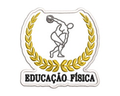 Patch Termocolante Brasão Educação Física e Nome Bordado