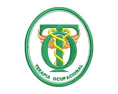 Patch Termocolante Brasão Terapia Ocupacional e Nome Bordado