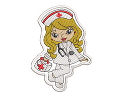 Patch Bordado Termocolante Enfermeiras Lindas