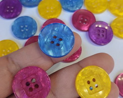 Mix de Botões Bem Coloridos Botão Colorido Infantil 20mm 40u