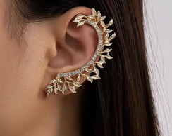 Brinco Ear Cuff Elegante Cravejado em Zircônia