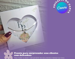Caixa para Pingentes Afetivos com Visor + Tag Canva