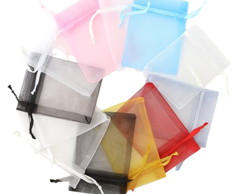 Kit 100 Saquinhos de Organza 7x9 cm - Promoção Atacado!