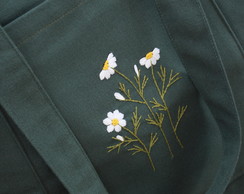 Ecobag Bordada Verde - Bolso Externo