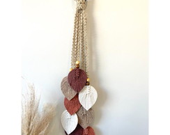 Pêndulo Mini Folhas Macramê