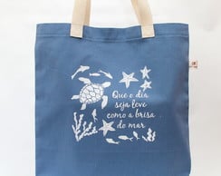 Ecobag em Sarja Pintada à Mão