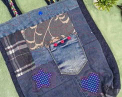 Bolsa Tipo Ecobag em Patchwork Jeans