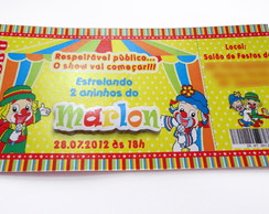 Convite Ingresso Circo