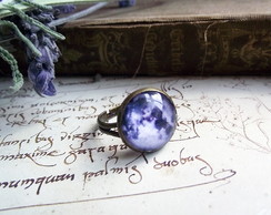 Anel Lua Cheia Pequeno Ouro Velho