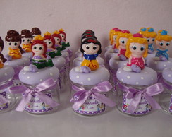 Vidrinho Princesas Biscuit Lembrancinha Disney Festa Vidro