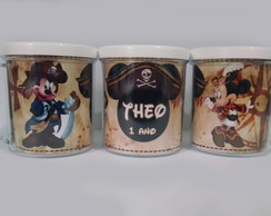 Canecas Acrílica Mickey Pirata Kit C/20
