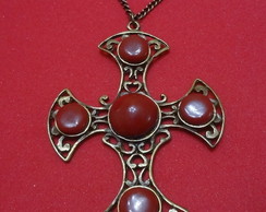 Colar em ouro velho Cruz