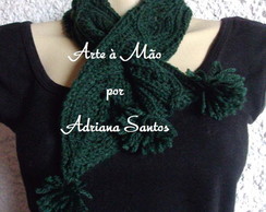 Cachecol com Pompons