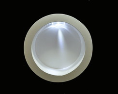 Nicho Duplo Redondo Bco C/ Led 28x28x12