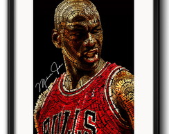 Quadro Michael Jordan Decoração com Paspatur