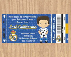 Convite Ingresso Real Madrid