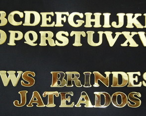 Letras Acrílico Espelhado/dourado 1,5 cm