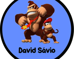 Adesivo Redondo 5 cm - Donkey Kong