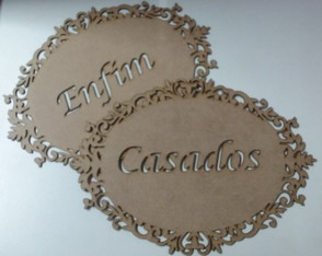 kit 2 Placas para casamento em MDF cru