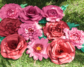 10 flores gigantes 50 cm