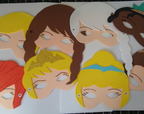 Máscaras das Princesas em Eva
