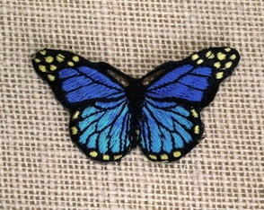 Borboleta Azul Patch Termocolante