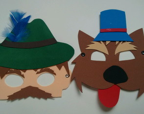 Máscaras Lobo Mau e Caçador