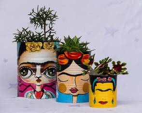 Frida Kahlo | kit com 3 latas