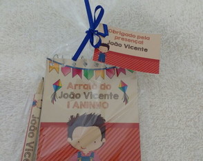 Bloquinho Personalizado com Lápis Festa Junina