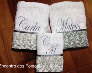 Conjunto De Toalha De Banho - Fio Penteado