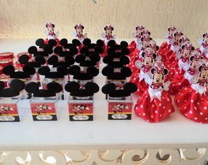 KIT PERSONALIZADOS MINIE e MICKEY 60 peças