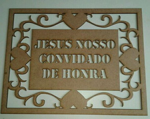 Placas para casamento em MDF cru