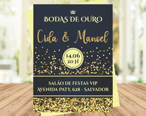 Convite Bodas de Ouro Digital