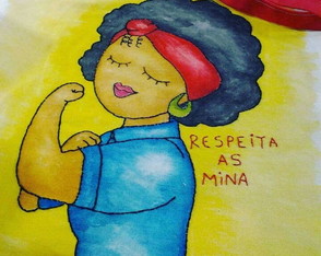 Ecobag Bordada "respeita as Mina"