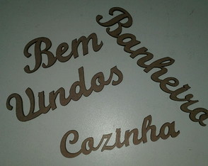 Palavras em MDF 3mm